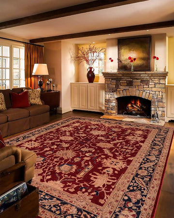 handmade Traditional Kafkaz Chobi Ziegler Red Blue Hand Knotted RECTANGLE 100% WOOL area rug 9 x 12